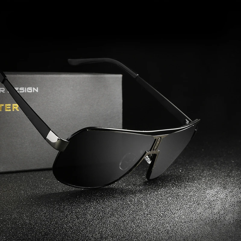 Новинка мужские солнцезащитные очки поляризационные UV400 высокое качество модные - Фото №1