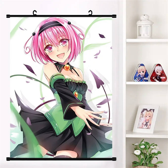 F Аниме To LOVE Ru Eve Микан Юки тьма Kotegawa Yui Momo Belia Deviluke настенный свиток плакат Настенные подвесные плакаты домашний декор - Цвет: F