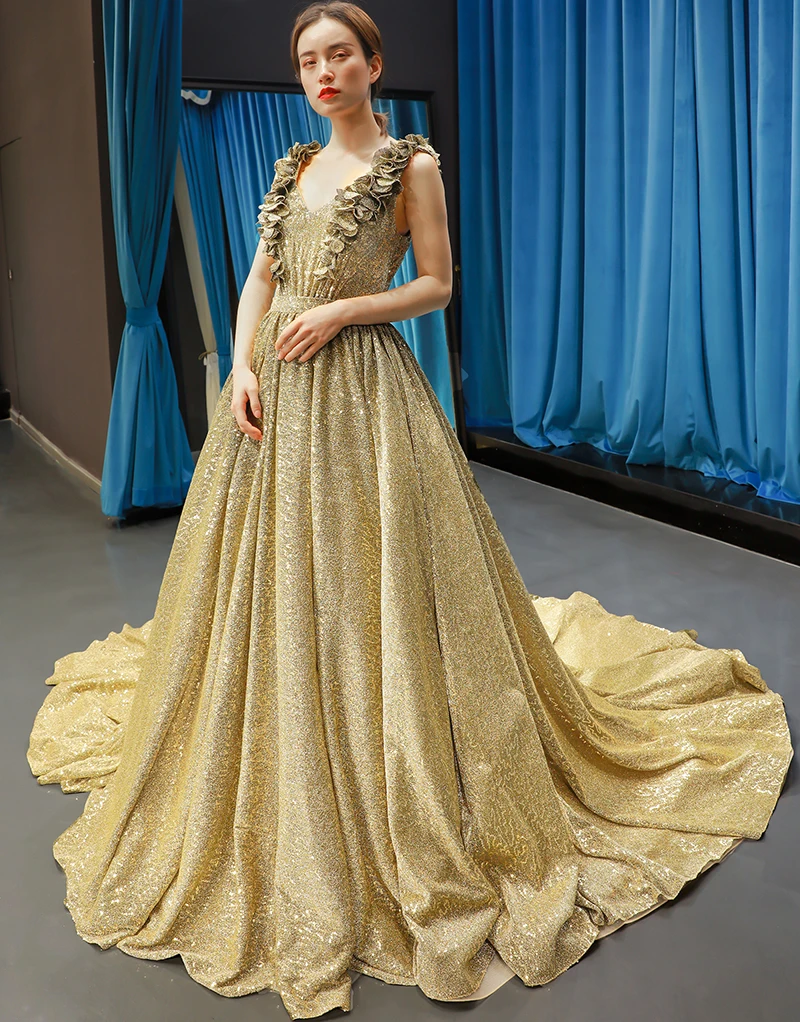 J66793 jancember shiny long evening dress with glitter sexy sleeveless A-line formal dress with train платье блестящее вечернеe