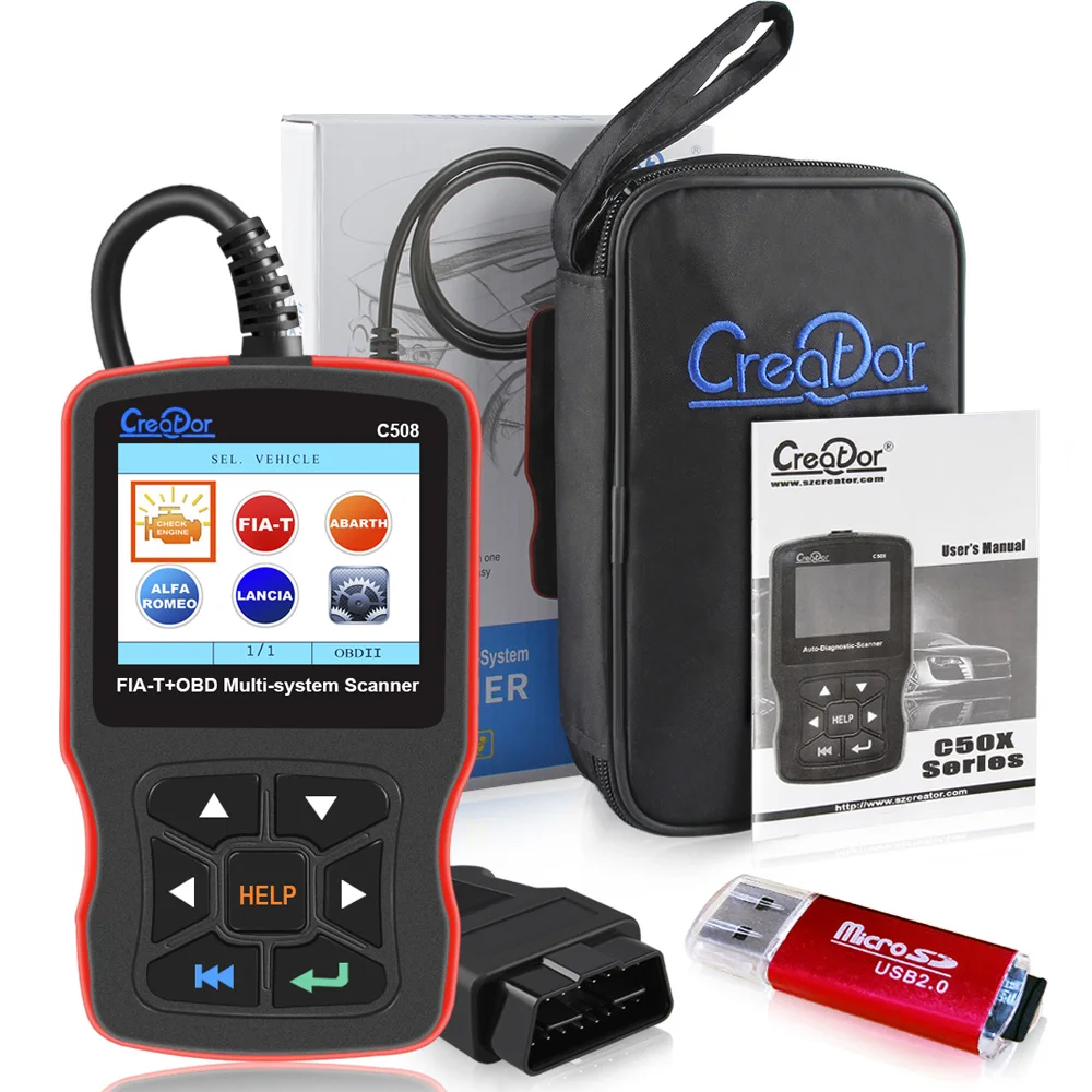 OBD2 Диагностический автоматический инструмент Creator C508 для FIAT/Alfa/abrith/Lancia OBDII/EOBD