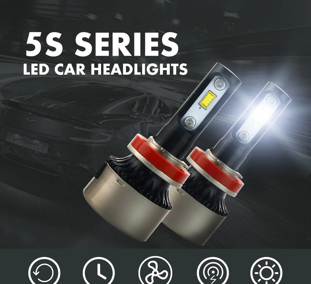 Aslent H4 H7 светодиодный Автомобильные светодиодные лампы фар Spuer Canbus Error Free H11 H8 H9 H1 HB3 9005 9006 электрическая лампочка для авто 120 Вт 24000lm 6500 K 12 v