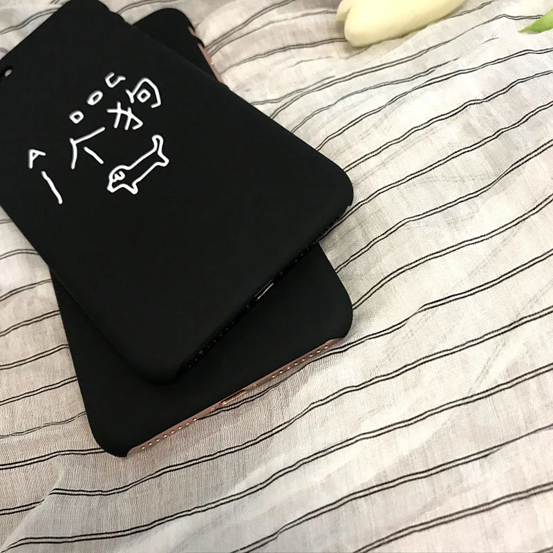 Чехол JiBan с китайским английским буквенным принтом Собака и кошка для iphone 8