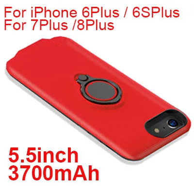 6P 6SP 7P 8P Red Батарея чехол для iphone 6 6s 7 8 2500/3700/5000/7200 мА/ч, Мощность банк чехол для телефона для iphone 6 6s 7 8 плюс Батарея Зарядное устройство Чехол - Цвет: 6P 6SP 7P 8P Red