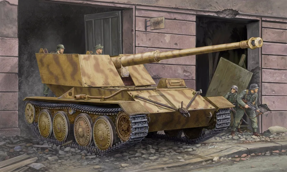 Модель Trumpeter 01587 1/35 немецкий крапп/ардельт вафельница 88 мм PAK-43 | Игрушки и хобби