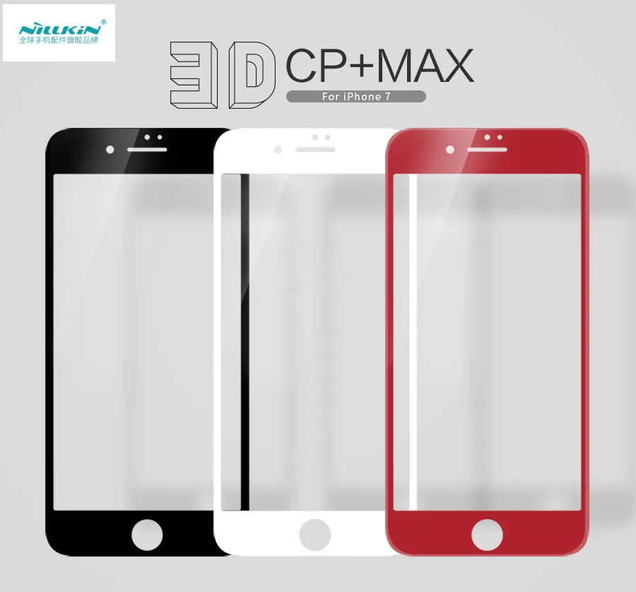 Nillkin 3D CP + MAX полное покрытие закаленное стекло анти взрыв защита экрана для iPhone 7 4