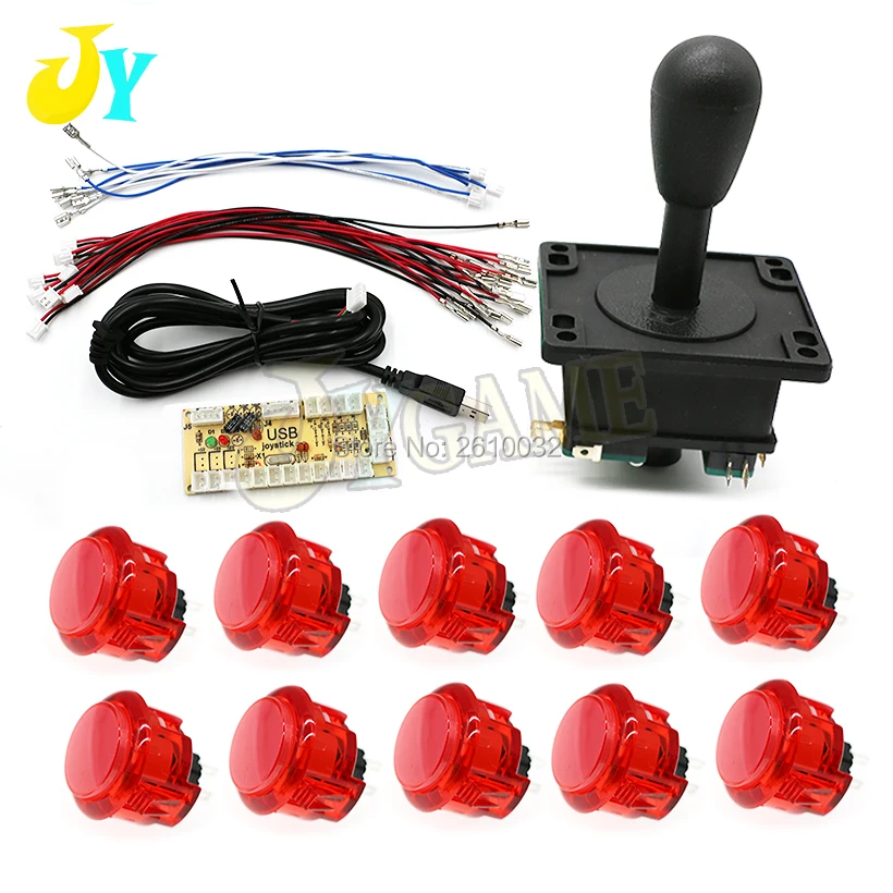 

Zero Delay USB Encoder to PC HAPP Joystick and Copy SANWA Clear Button For MAME & Fight Stick Controls DIY Arcade Game Kit