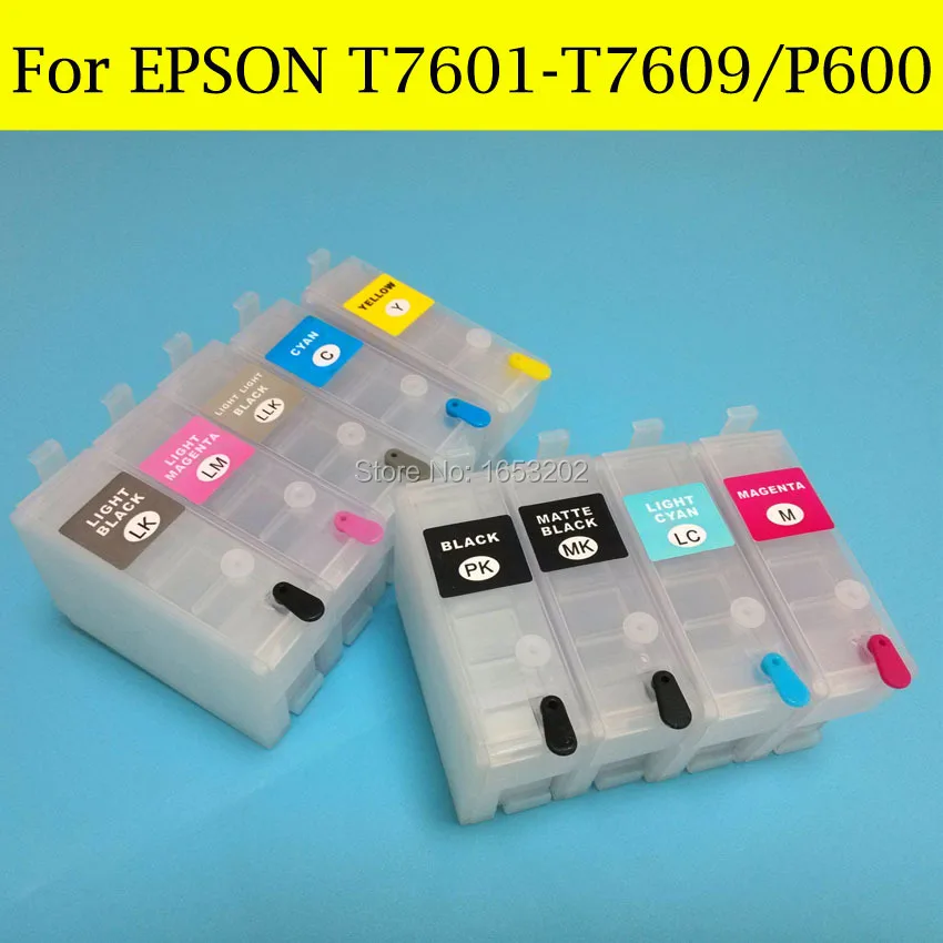 Фото Новинка! P600 многоразовый картридж для принтера Epson SC с чипом ARC T7601 T7609|ink cartridge|ink