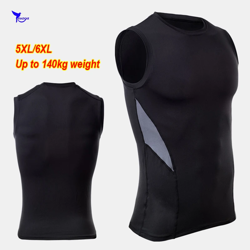Мужская спортивная майка 5XL/6XL размера плюс быстросохнущая компрессионная для