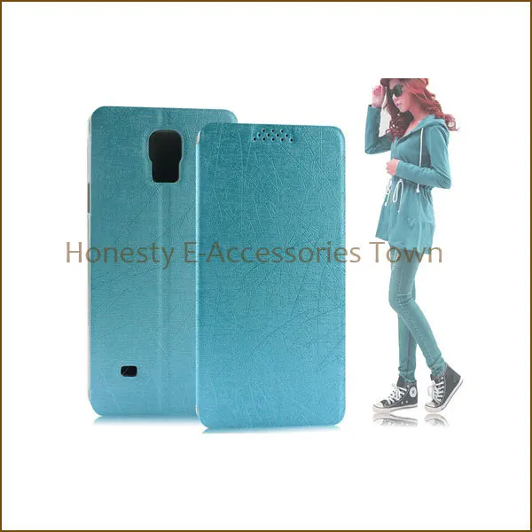 100 Pc/lot Silk Texture Leather Wallet Stand Case cover Shell Skin for Samsung Galaxy Note 4 N9108 N9109 Multi-Color |