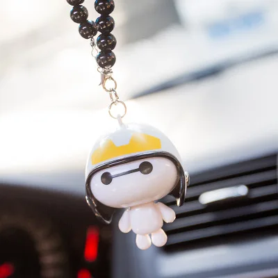 1 PCS Car Pendant 12 QFHETJIE автомобильный кулон мини зеркало заднего вида подвеска Украшение шлем робот Baymax кукла висячие украшения аксессуары - Название цвета: 1 PCS Car Pendant 12