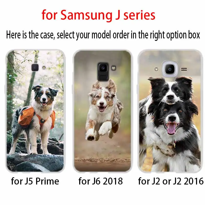 Австралийские овчарки для чехол телефона Samsung Galaxy j6 J8 J7 J5 J3 J4 плюс 2018 2017 2016 J610 Prime