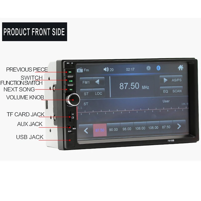 Автомобильный радиоприемник HD светодиодный экран 7 дюймов автомобиль MP4 MP5 Bluetooth