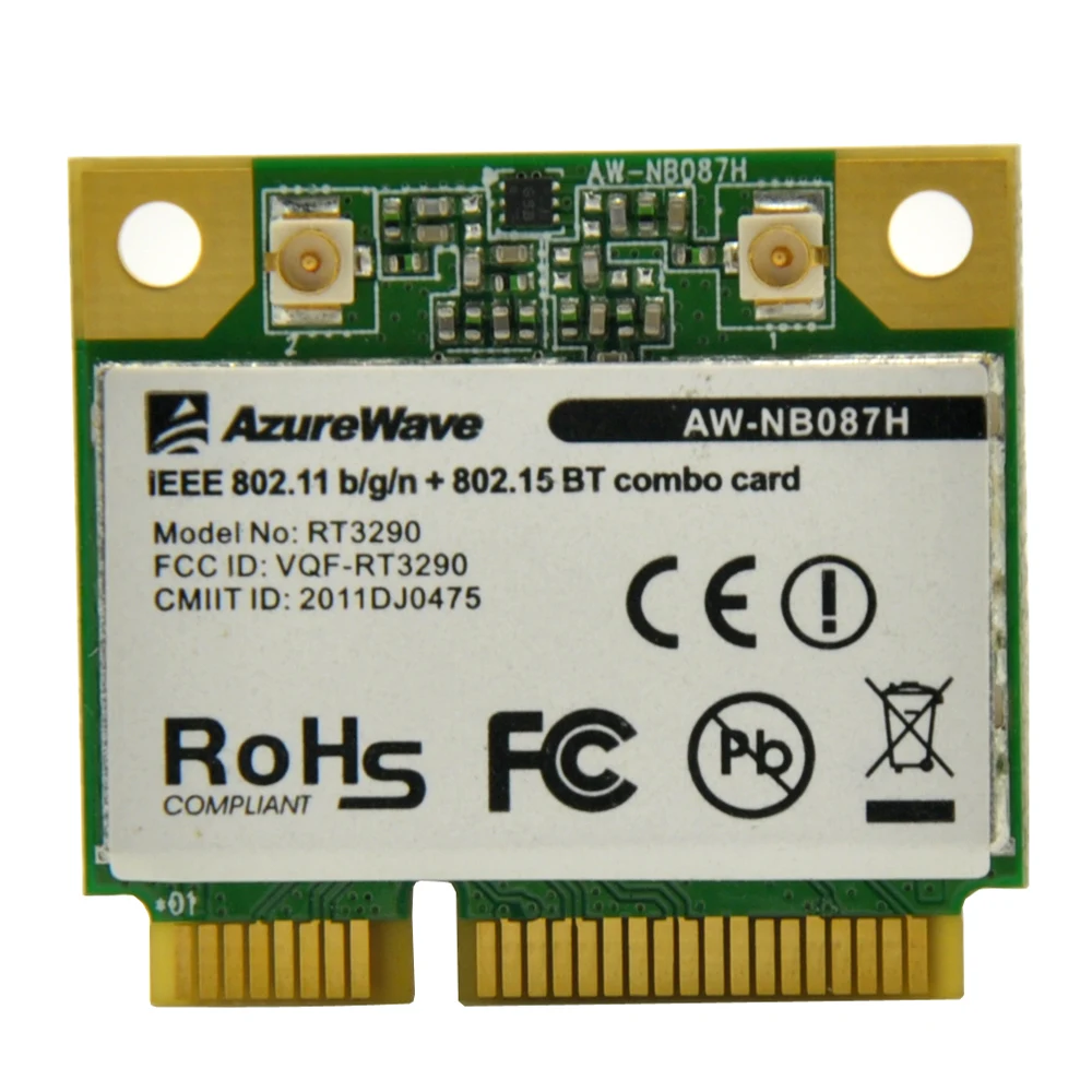 RaLink RT3290 802.11b/g/n 150 Мбит/с мини PCI E WiFi адаптер с Bluetooth 3 0 BT комбинированная карта для