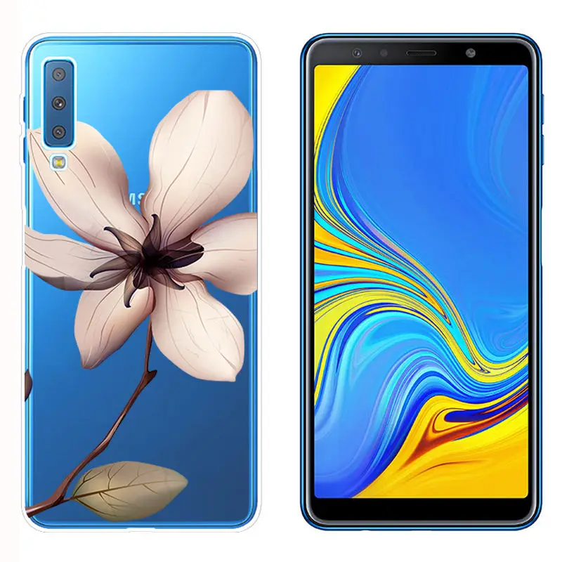 Arvin силиконовый чехол для Samsung A7 2018 A30 A50 A8 смартфона A750 окрашенный телефона Plus TPU |