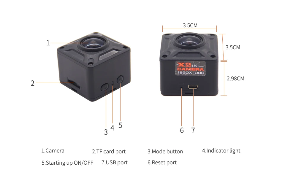 Camsoy X2 мини камеры 1080 P микро портативные рекордер широкий угол DVR видеокамера HD|mini