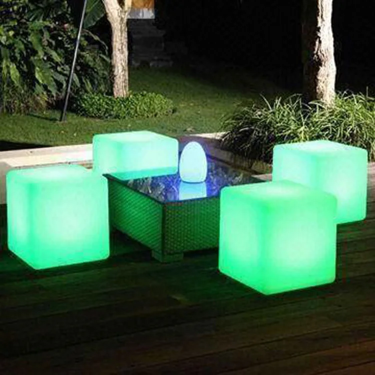 40 см многоцветный изменяющийся светодиодный кубический стол современное