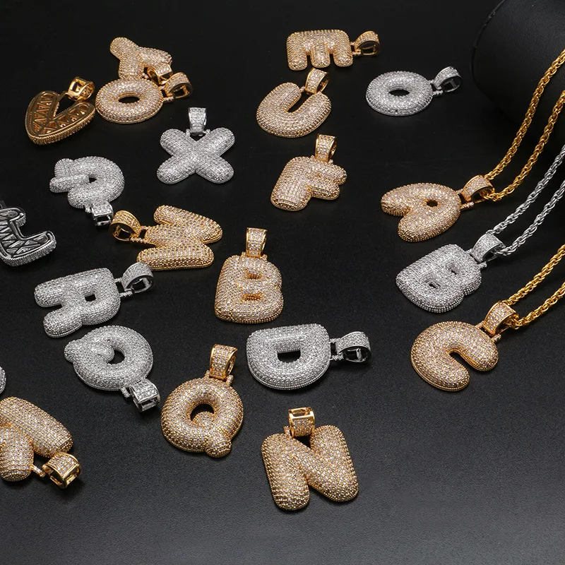 

Lucky Sonny Single Q Initial Necklace Gold Color Bubble Letter Charms Pendant 26 Letters For Jewelry Fashion Personalized Bijoux