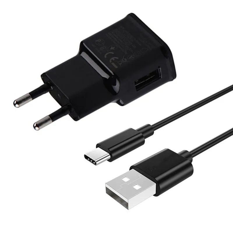 Дорожное зарядное устройство с разъемом и USB кабелем типа C для Samsung A5 2017 M20 M30 A30 Huawei