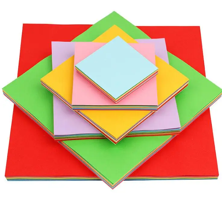 200pcs/100pcs Colorful Craft DIY Paper Square Handmade Art Decorative Tools Papers Books Ad Card Box Party Wedding Decors GYH |