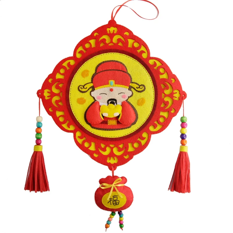 Китайский Бог богатства стене висит в красивом китайском Стиль фетровая