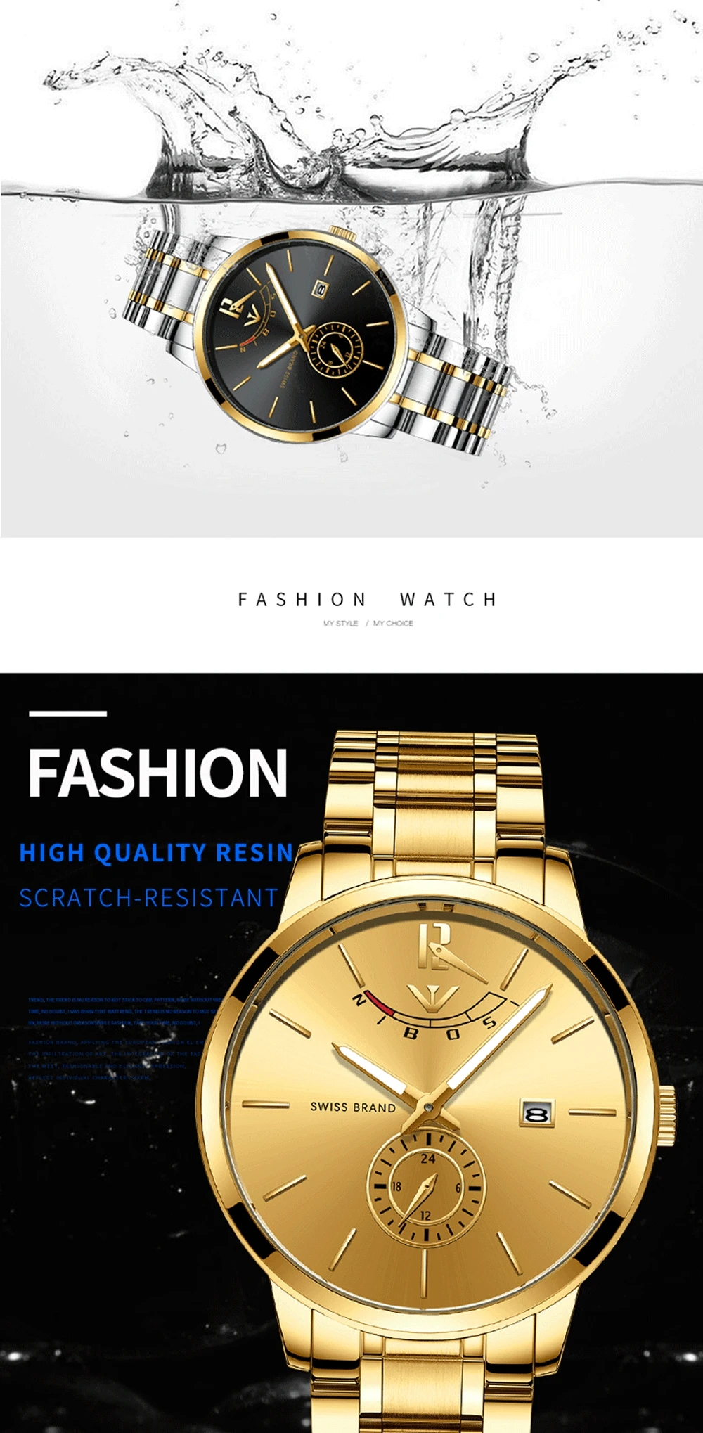NIBOSI, простые золотые часы для мужчин, Relojes, кварцевые часы, военные, спортивные, мужские, полностью стальные, бизнес подарок, мужские часы, Relogio Masculino