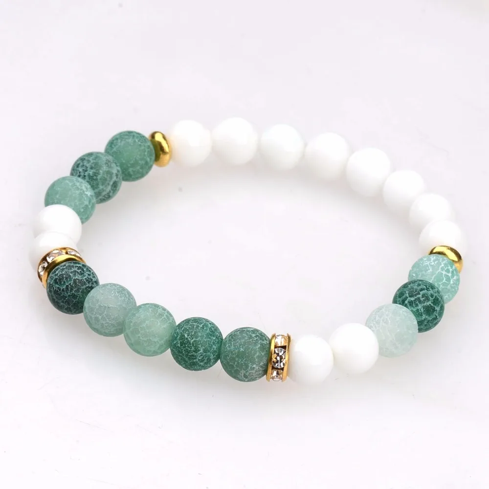 Amader Модные женские синие и розовые зеленые бриллиантовые браслеты молитвенные