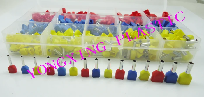 480 шт./компл. двойные концевые клеммы шнура электрические Обжимные Щипцы конец