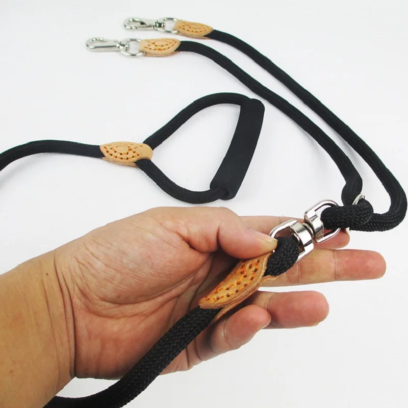 Маленький поводок для двух собак 1 2 средних поводка домашних животных ручка из