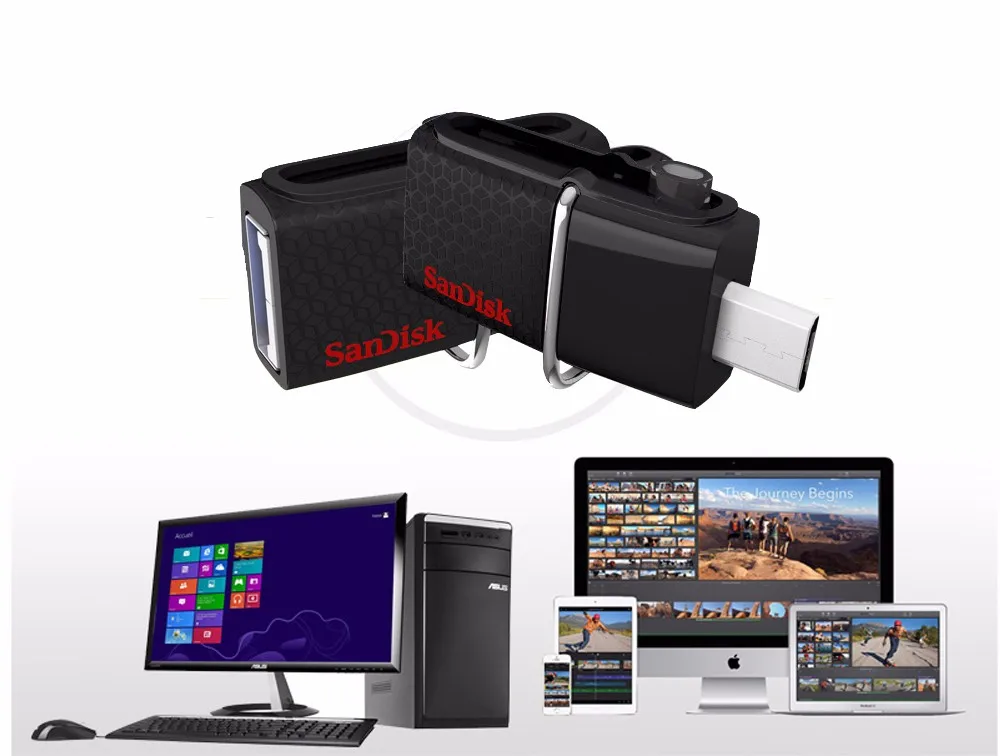 SanDisk OTG USB флеш-накопитель 32 Гб ультра двойной интерфейс 16 Гб 130 м/с USB 3,0 флеш-накопители 128 Гб флешки 64 ГБ продукт