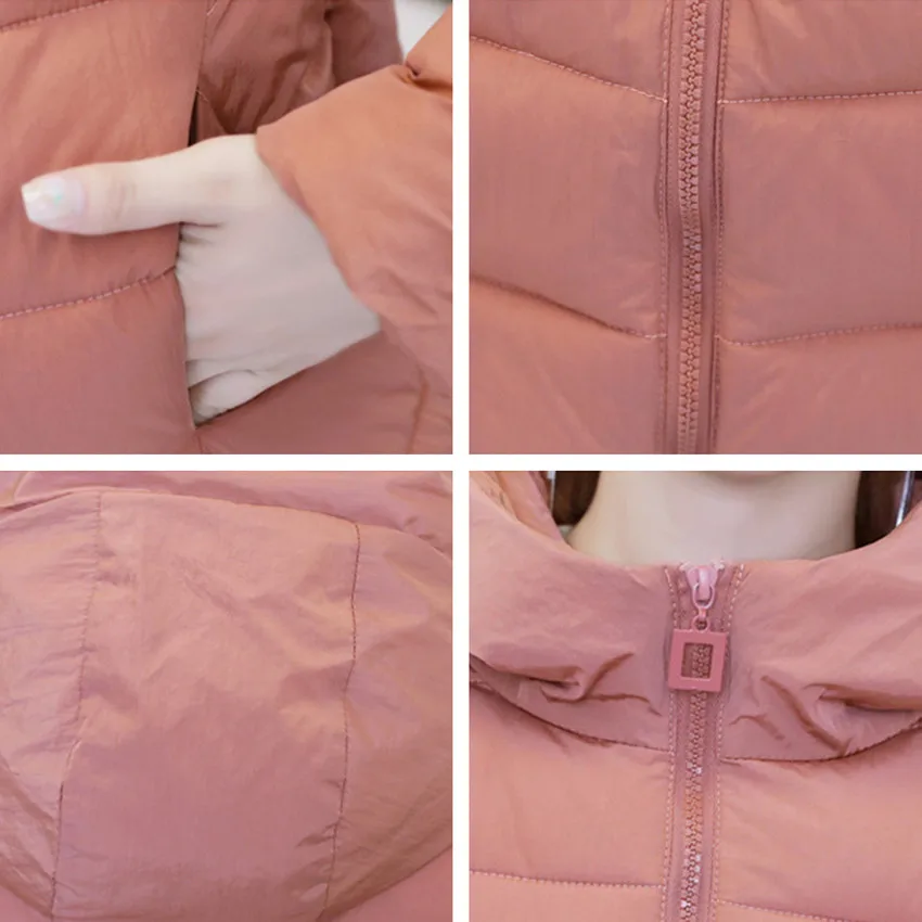 2018 Новая модная зимняя куртка Для женщин хлопковое Пальто Пуховые парки с