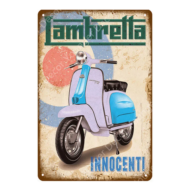 YD2940F Классический велосипед мотоцикл Vespa Lambretta знаки уведомления мВ парковка только винтажный металлический постер для паба бар клуб Гараж Декор стен - Цвет: YD2940F