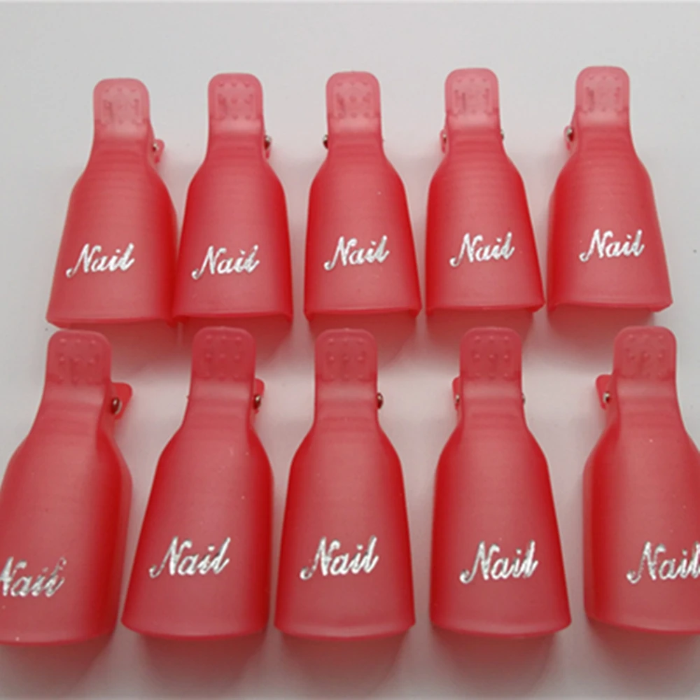 10 шт. стильные пластиковые зажимы для дизайна ногтей|nail art soak off|nail soakgel polish remover wrap |