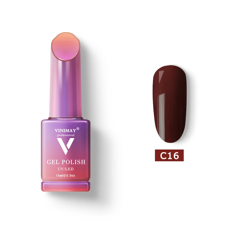 F16 VINIMAY кожа розовый Франция гель лак для ногтей vernis полуперманентный УФ-гель лак дизайн ногтей маникюр ногтей гель лак - Цвет: F16