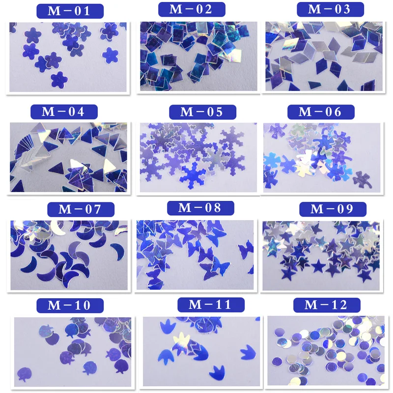 1 шт. 3 мм прозрачные синие ультратонкие блестки художественные Блестки для