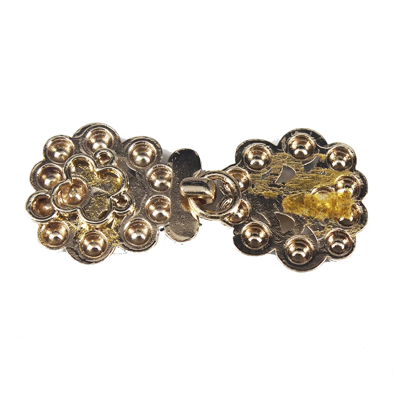 20 комплектов застежки для рукоделия кнопки синий кристалл золотой цвет