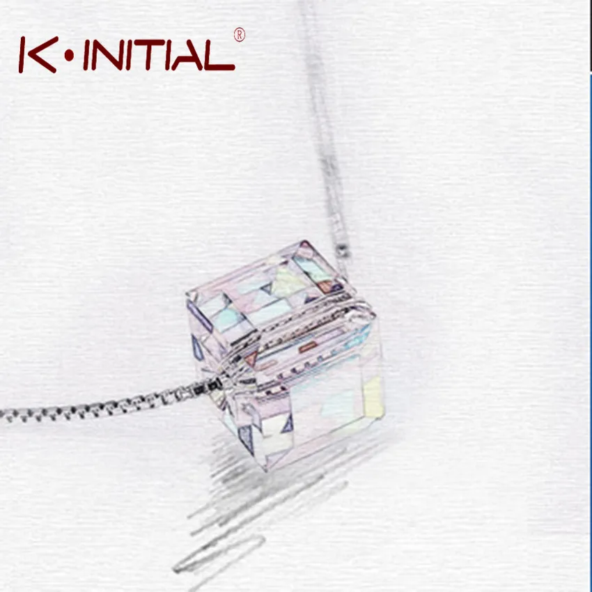 Kinitial Геометрическая квадратной формы с цирконом кристалл ожерелье s & Кулоны