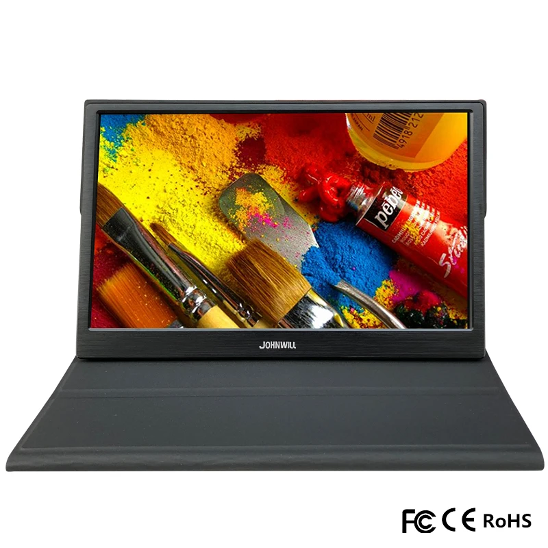 15,6 дюймов FULL HD lcd Тонкий игровой монитор портативный монитор ПК ips экран с ЧПУ оболочка 2 Mini HDMI USB с питанием от USB кожаный чехол