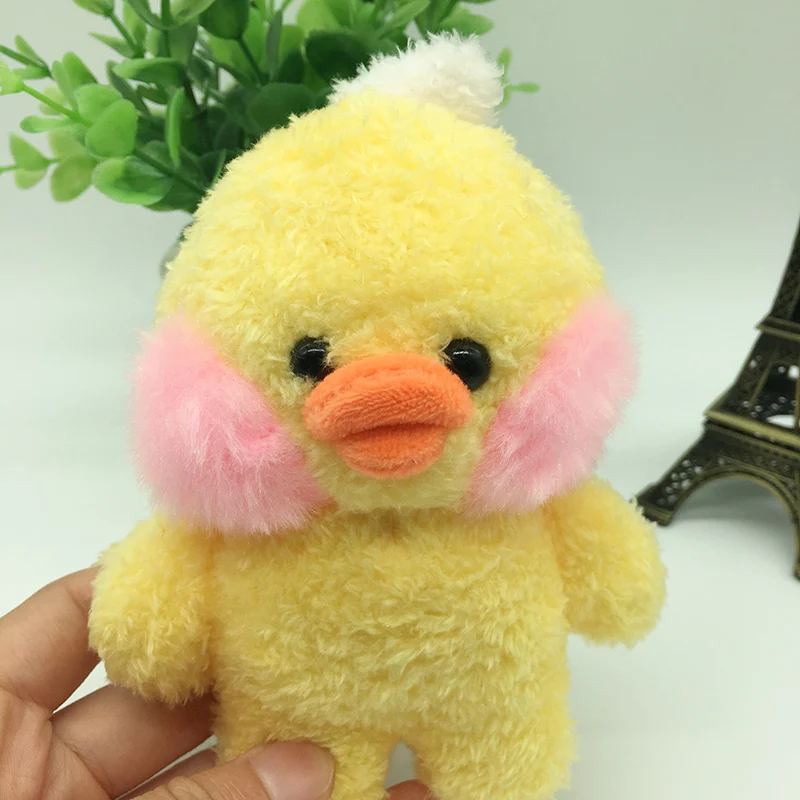 Милая плюшевая мини подвеска 12 см с желтой уткой игрушка лалалафанфанфань кафе