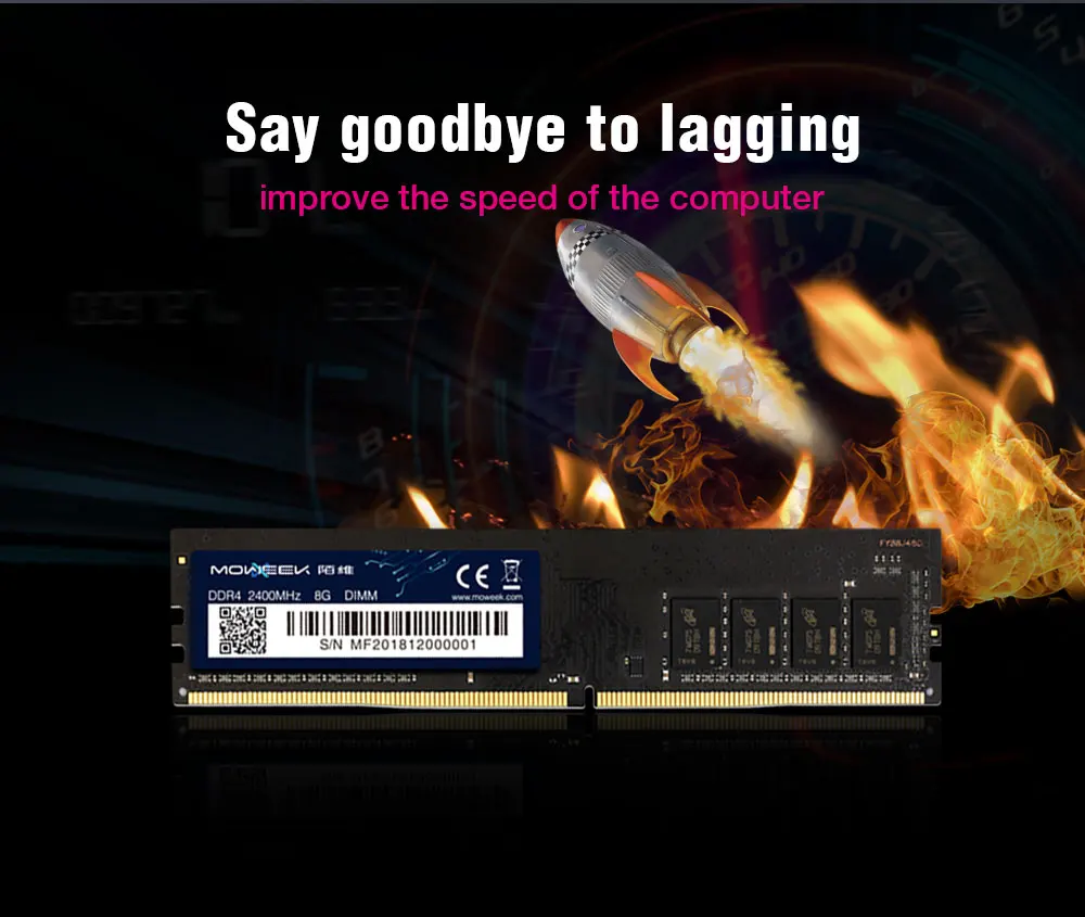 Moweek ram ddr4 16GB Компьютерная память 2400MHz 288PIN 1,2 V для настольного компьютера