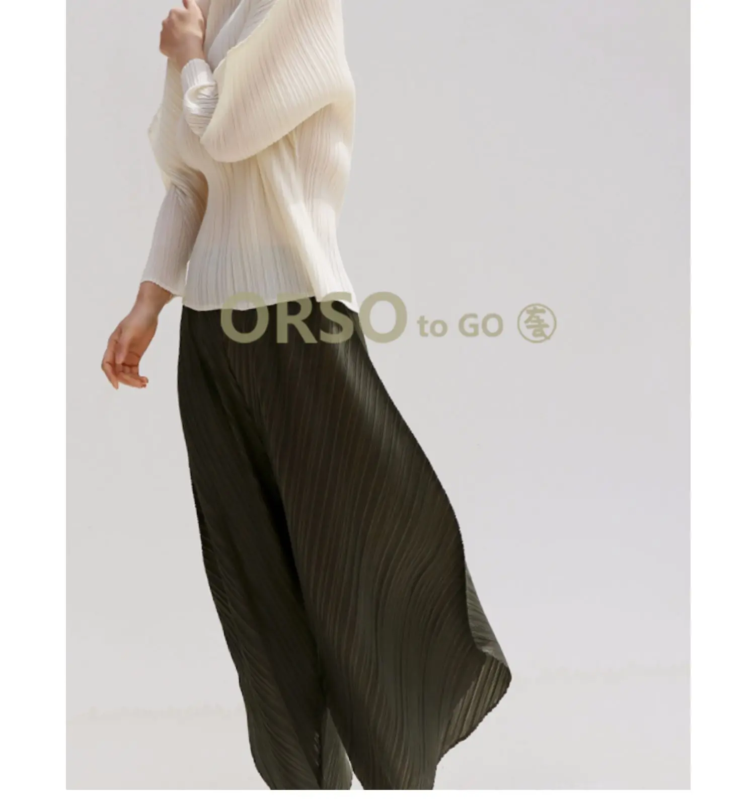 Changpleat летние новые женские широкие брюки Miyak плиссированные Модные Дизайнерские однотонные свободные женские брюки с высокой талией большого размера