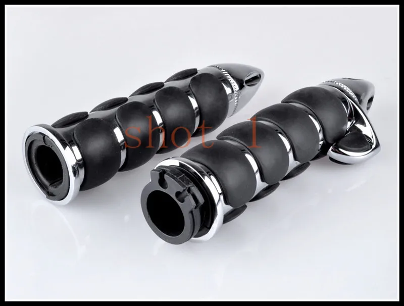 Хромированные ручки для руля 1 &quotс головкой дроссельной заслонки Harley Softail Dyna