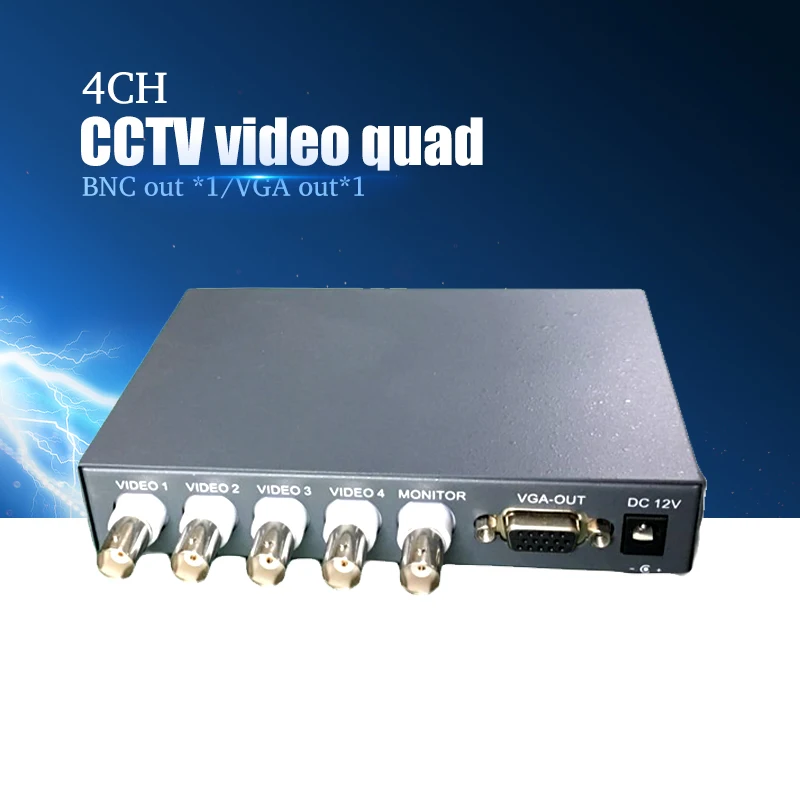 YiiSPO 4CH видео сплиттер высокопроизводительный 4ch CCTV процессор Quad с выходом VGA/BNC и