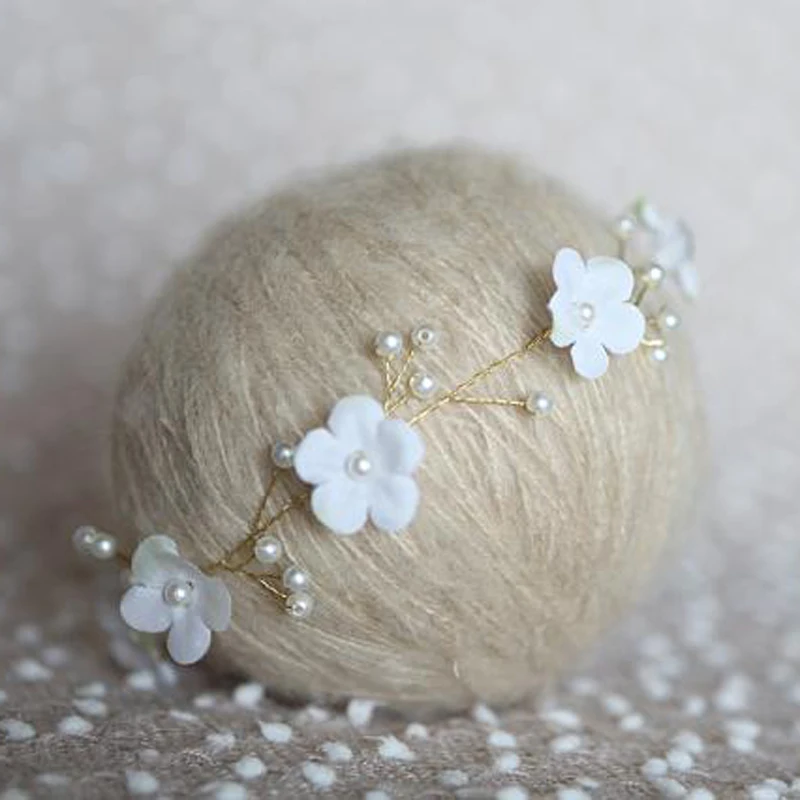 

Ручная работа, искусственная, жемчужная корона, детская девочка, повязка на голову, Детская повязка на голову для крещения, волосы bows1634