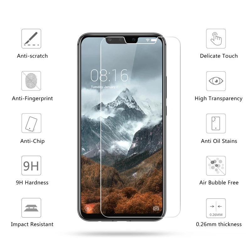 9H закаленное стекло для Huawei Mate 20 Lite Защитная пленка экрана 6 3|Защитные стёкла и