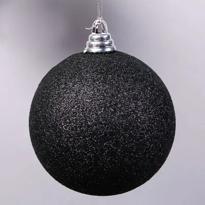 12cm Matte Powder 1 3-28 см черный матовый Рождественский шар для елки орнамент для дома оконные Подвески DIY вечерние украшения на день рождения - Цвет: 12cm Matte Powder 1