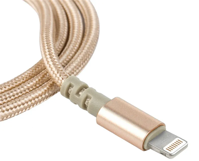Gold ESuky 2.4A кабель для быстрой зарядки для iPhone Xs max Xr X 8 7 6 Plus 6s 5s Plus iPad мини-usb-кабели зарядное устройство для мобильного телефона - Цвет: Gold