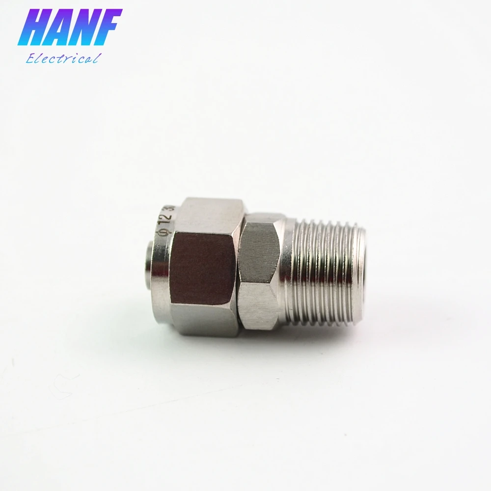 1 шт. 304 Нержавеющая сталь BSP 3/8 &quotнаружная резьба x 12 мм OD труба Быстрые