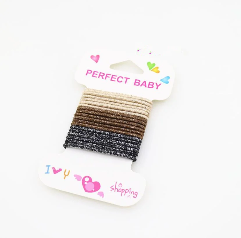18 шт./компл., Детские блестящие эластичные резинки для волос, аксессуары для волос, яркие цвета, резинки для волос для девочек, резинки для волос