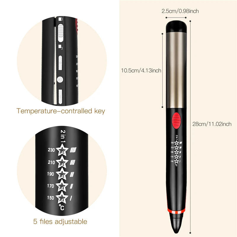 Портативный выпрямитель для волос керамический утюжок выпрямления плоский