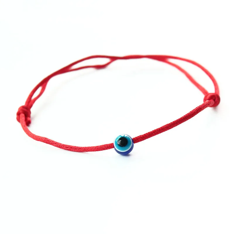 6 Round Evil Eye ISINYEE Lucky Красная Нить Браслет Хамса Турецкий Дурной глаз Шарм стрейч браслеты для женщин Веревка Плетеный Каббала ювелирные изделия - Окраска металла: 6 Round Evil Eye